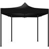 FRANKYSTAR KEBON - GAZEBO DA GIARDINO 3X3 IMPERMEABILE TENDONE PIEGHEVOLE PER FIERE… (Nero)