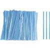 QUARKZMAN 500pz Sacchetto Twist Ties 4 Twist Ties in Plastica Riutilizzabili per Pane Dolci Torta, Azzurro Chiaro