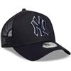 New Era MLB Berretto regolabile Yankees Trucker Cap Basecap da baseball Meshcap Truckercap da donna/uomo - Snapback, con visiera, fodera, fodera, Blu scuro, Taglia unica