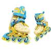 Cosiki Pattini in Flash Regolabili per Bambini Cuscinetti Lisci ABEC-7 per Sport All'aria Aperta Ragazzi Ragazze Blu Taglia Regolabile (GREEN S)