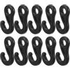 KALLORY Ganci per Tende da Campeggio Leggeri e Compatti a Forma di 9 100 Pezzi in Plastica Pom Nero per Funi Antivento e Picchetti, Accessori Versatili per Viaggi Outdoor Stili Multipli