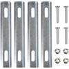 KiraKira Acciaio per Cestino Bici Adattatore di Montaggio Ebike Elettrico per Bici Scooter Mountain per Bici Pieghevole per Bicicletta Supporto Portapacchi Posteriore 18cm (argento)