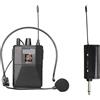 SEVEQIS Amplificatore vocale, Microfono con Cuffia Wireless Display Digitale a LED Ricevitore e trasmettitore