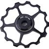 Yhenlovtt Puleggia in lega di alluminio per bici da strada per puleggia posteriore sigillata 11t 15t resistente all'acqua in acciaio per deragliatore bicicletta 13t cuscinetti (nero 13T)