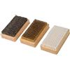 Aymzbd Set di 3 Spazzole per Cera da Snowboard, Kit di Spazzole per Cera da, Spazzola in Ottone per La Manutenzione, Strumento per La Pulizia E La