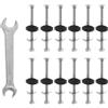 Folpus 12 Pezzi Viti Trampolino Bulloni Dadi Accessori Galvanizzati Acciaio Assemblaggio Facile Antiallenamento Adatti per Casa Palestre Parco Giochi