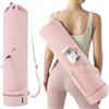 MOERAE Borsa da yoga, borsa sportiva da donna con scomparto separato per oggetti bagnati e portabottiglie d'acqua, tracolla regolabile, adatta per pilates yoga allenamento (rosa)