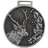 GTK - Geweihe & Trophäen KRUMHOLZ GTK - Medaglia Decorativa a Forma di Corna e Trofeo, in Legno, con Cervo, Colore Argento
