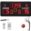 Generic Tabellone Elettronico per Basket, Tabellone Digitale Portatile da Tavolo a LED con Telecomando, Cronometrista Professionale per Palestre e attività Multisport