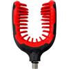 Yhenlovtt Testa elastica per canna da pesca alla carpa, antiscivolo, la maggior parte compatibile con supporto per canne da pesca Abstprmetal Composizione 3/8 Rest Gripper per filo (rosso)