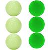 Pegciuho 6 Pezzi Palline da Golf Fluorescenti Palline Luminose Senza Led Palline da Allenamento in Gomma Palline Sportive Elastiche per Colpire Adatte per