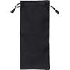 KiBcsLic Custodia per Occhiali da Nylon Morbido di con Coulisse, Colore Nero.