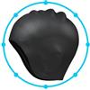 Yhenlovtt Cuffia di design per adulti adatta con resistenza morbida a tenuta stagna per bambini lunghe tasche per le orecchie a H composizione ondulata in silicone ridotto (nero)