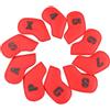 QSTDGVPW 10 Pezzi Copritesta Mazze da Golf Iron Custodia Testina Mazze in PU Impermeabile Adatto per Amici Golfisti Outdoor
