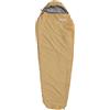 Lumaland Where Tomorrow, sacco a pelo piccolo e leggero, ultraleggero, 700 g, dimensioni ridotte 26 x 14 cm, termoregolazione ideale - 220 x 80 x 50 cm, per esterni, campeggio, campeggio - Curry