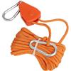 Yhenlovtt Moschettone con fibbia antiscivolo, sistema di ganci rinforzati, baldacchino in plastica con cordino da appendere, 4/5 m, bloccaggio regolabile, puleggia per tenda (arancione, 5 m)