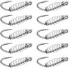 ECSiNG 40 Pezzi Amo A Molla Amo Pesca Attrezzatura Pesca Attrezzatura Pesca Amo Pesca A Forma Pesce Gatto Attrezzatura Pesca A Forma Pesce Con Barra Compatibile Con Power Bait Dough (misura N. 10)