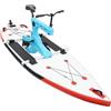 Hadwigger Bicicletta gonfiabile per lago d'acqua, per adulti, capacità di carico 200 kg, kayak, bikeboat con pedale, per surf ricreativo, con tavola SUP