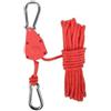 Yhenlovtt Puleggia regolabile con fibbia per tenda da sole, 4 m, gancio di sollevamento con moschettone, corda da 4 mm, in acciaio inox, nylon antiscivolo (rosso)