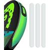Klink Protezione per racchetta da paddle trasparente e ruvida, in silicone resistente, nastro di protezione ad alto impatto, 35x370 mm, leggero e facile da installare (3 pezzi)