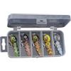 Shurhome 5 esche da pesca multiarticolate, 5,5 cm, 5 segmenti, esche dure artificiali, esche da nuoto con ganci per trote, ABS