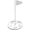 QSTDGVPW Golf Flag Putting Cup con Bandierina Foro Portatile da Golf Coperchio Pratico Accessori da Allenamento in Pp Robusto Adatto per Esercizi Golfista