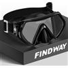 Findway Maschera Subacquea Adulti con Fascia Elastica Regolabile, Maschera Snorkeling per Uomo Donna e Adolescenziale con Panoramica a 180 Gradi, Occhialini da Nuoto con Copertura Nasale Anti-perdite