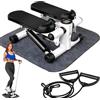 Generic Stepper Portatile - Stepper Compatto per Esercizi Domestici con Contatore Intelligente e Timer, Capacità di Carico 120Kg, Fasce di Resistenza e Tappetino per la Perdita di Peso e l'Allenamento della