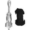 KunEchevyr Ancora Universale per imbarcazioni in Acciaio al Carbonio, a Forma di grappino Pieghevole, 1,5 kg / 3,31 lb, con Corda da 20 m, Ideale per Navi, Kayak e Piccole imbarcazioni;