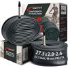 Fincci Camera d'aria per bicicletta, 27,5 x 2,1/2,2/2,3/2,35/2,4/2,5/2,6, valvola Presta da 48 mm, gomma butilica, adatta per mountain bike e bici ibride, confezione da 2