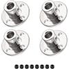 DMiotech 4pz 6mm Diametro Interno H12xD10 Flangia Giunto Connettore Rigido Guida Albero Supporto Accoppiatore Albero Accoppiamento con Viti per Fai-da-Te RC Modello Motori Argento