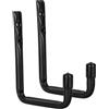 Maclean set di 2 staffe da parete | Supporto per pneumatici, ruote, scale e biciclette | Costruzione in acciaio con rivestimento in gomma | Fino a 22 kg (Altezza:14 cm, Lunghezza:11,5 cm)