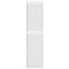 DecoMeister Porte a Lamelle in Legno 444x1700 mm Confezione da 1 - Porta Lamella Pino Massiccio - Anta per Armadio a Persiana Aperta - Frontali Mobili e Antine per Guardaroba - Preverniciato Bianco