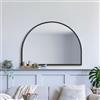 MirrorOutlet The Arcus - Specchio da parete ad arco moderno con cornice in metallo nero 125 cm x 90 cm (125 cm x 90 cm) nero. 2 cm di larghezza e 3 cm di profondità.