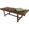 Relaxdays Panca Giardino 2 posti Senza Schienale Abete Fiammato Marrone 35x110x38 cm