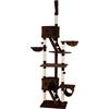 lionto Tiragraffi per Gatto XXL Albero Tiragraffi Gatto Gioco Giocattolo Gatti Altezza Regolabile 230-250 cm, Marrone