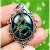 Unico 33.05 KT Opale di Fuoco Dorato Fiocco 925 Argento Sterling Fatto a Mano