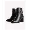 Freeman 365 By Freemans Nero Pelle Blocco Tacco Caviglia Stivali UK 6 (F953)