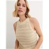FREEMANS Top Senza Maniche In Maglia Punto Smock Beige Beige 14/16 22/24