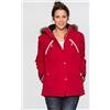 Freemans Pelliccia Finta con Cappuccio Impermeabile Parka IN Rosso UK 30 Forti (