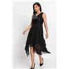 Freeman Abito Da Festa Con Corpetto In Paillettes Nero UK 10 (fm236-13)