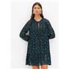 Freeman Abito Mini Chiffon Floreale Nero/Turchese Freemans UK 10 (fm232-9)