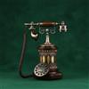 Telefono Vintage da Scrivania Oro e Marrone Apparecchio Telefonico per Casa