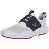 PUMA Golf Puma Men's Ignite NXT Golf Shoe, Puma White Puma Silver Peacoat, 42 2/3 EU