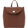 Coccinelle Pelle zaino Nikla Mini Bag Double Grainy Leather Cognac/Noir marrone