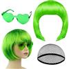 Generisch Parrucca corta Bob | copricapo neon per cosplay - Halloween Cosplay Parrucca per donne e ragazze in costume per convention fumetti per la scuola, concerti carnevale