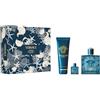 Versace Eros by Versace for Men - Set regalo da 3 pezzi da 96,4 g, profumo spray da 4,8 g (mini), gel doccia da 141,7 g