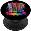 Orchestra-Musica-Strumento Accessori Reg Drip-Paint Fisarmonicista Accordion suonatore d fisarmonica PopSockets PopGrip Adesivo
