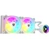 Nfortec - ATRIA X Liquid CPU Cooling ARGB 240mm, Infinity Mirror ruotabile di 360 gradi, 2x 120mm PWM ARGB Fans, AMD e Intel compatibile, bianco
