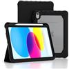 TOPESCT Custodia per iPad (A16) 11a generazione 11 pollici 2025/iPad 10a generazione 10,9 pollici 2022, accensione e spegnimento automatico, forte copertura magnetica antiurto con guscio posteriore
